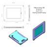 TABcare Acrylic Wall Mount Floating Frameless Display with Metal Standoff for Samsung Galaxy Tablet (Black, A9 A11 8.7) view 2