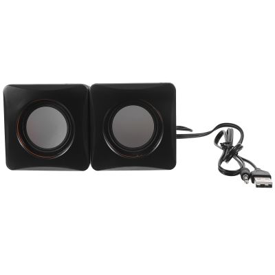 Alipis USB Powered Mini Desktop Speakers for Laptop and Portable Wired Stereo Audio with Deep Bass Compact Play USB Subwoofer for Enhanced Music Experience