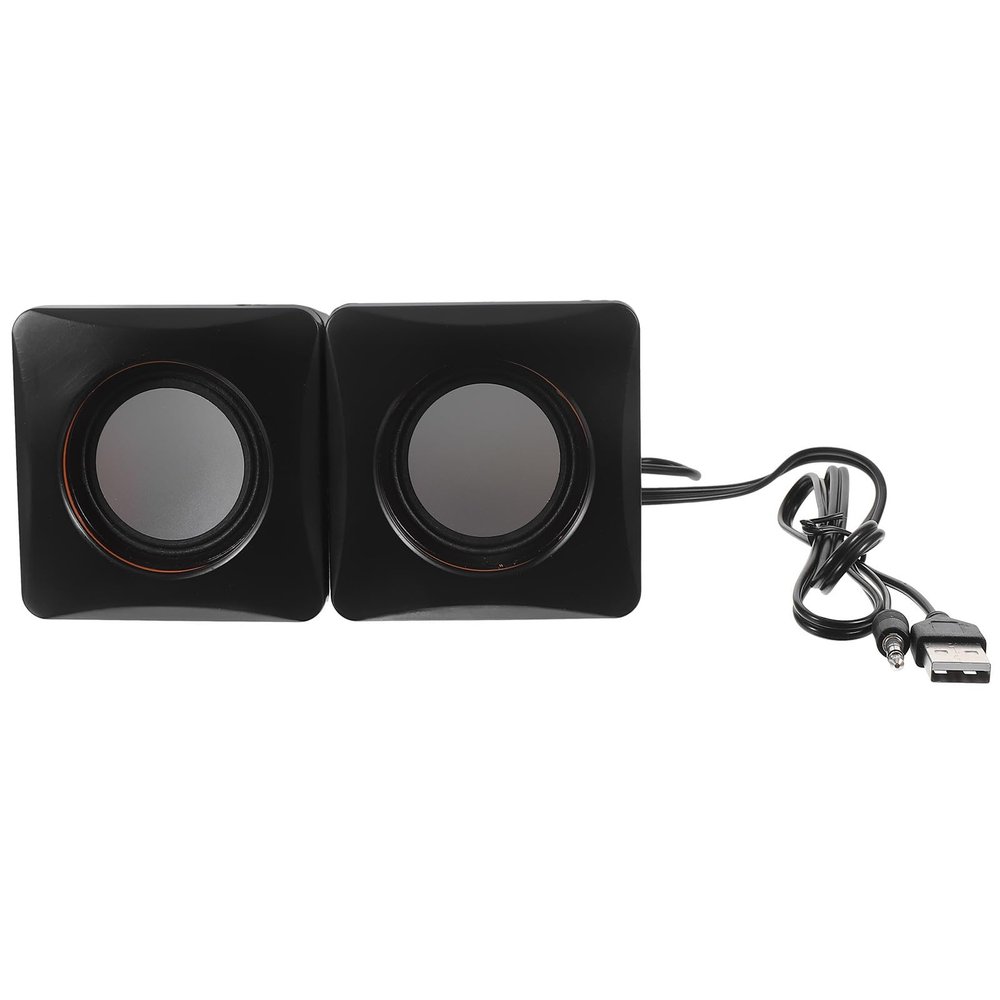 Alipis USB Powered Mini Desktop Speakers for Laptop and Portable Wired Stereo Audio with Deep Bass Compact Play USB Subwoofer for Enhanced Music Experience
