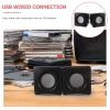 Alipis USB Powered Mini Desktop Speakers for Laptop and Portable Wired Stereo Audio with Deep Bass Compact Play USB Subwoofer for Enhanced Music Experience view 4