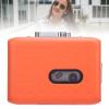 Portable USB C Cassette Player Tape Recorder, Cassette to MP3 Digital Converter with Built in Microphone and Headphone Jack, Orange ABS Plastic Design for Music Lovers and Nostalgi view 3
