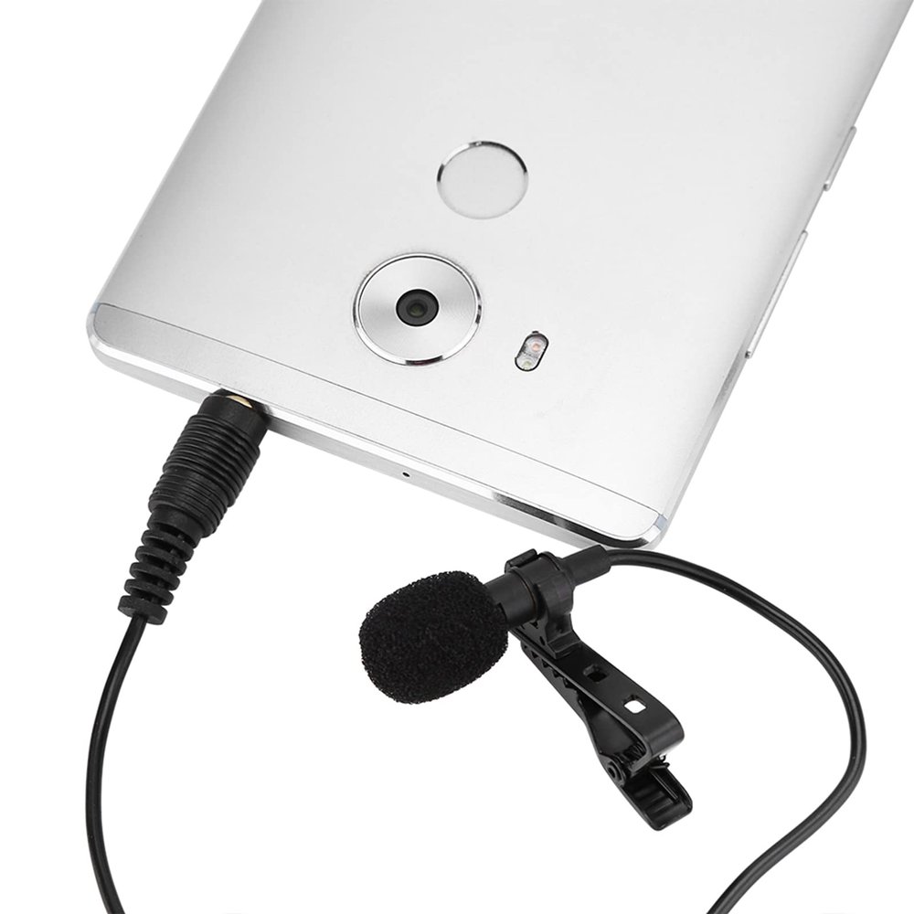 High Sensitivity Wired Mini Clipon Lapel Microphone - Wide Dynamic Range Clear Voice for Speeches Computer Mic
