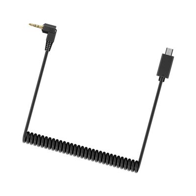Spring Stretch 2.5mm Flash PC Syncing Cord Gold Plate Connectors for Cameras