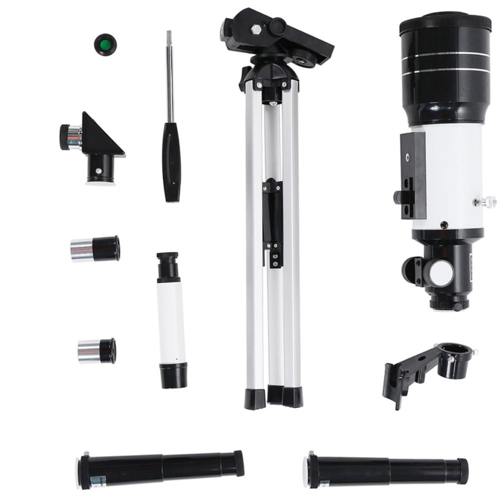 BESPORTBLE High-Magnification Monocular Telescope with Phone Clip and Tripod Refractor for Beginners Portable Astronomy Scope for Stargazing Camping and Outdoor Exploration