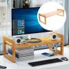 COOLHIYA Ergonomic Laptop Stand Riser with Desktop Organizer Multi-use Monitor Riser and Storage Rack for Home Office Smooth Edges and Strong Capacity view 2
