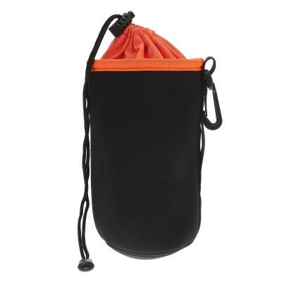 HOLIDYOYO DSLR Camera Lens Storage Bag Black Thickened Neoprene Protective Pouch Lightweight Compact Organizer for Outdoor Travel and Indoor Use