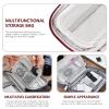 COOLHIYA Mini Multifunctional Electronics Storage Bag with Mesh Pocket Water-resistant Organizer Pouch for Earphones USB Drives and Charging Cables Compact Travel Case in Wine Red view 4