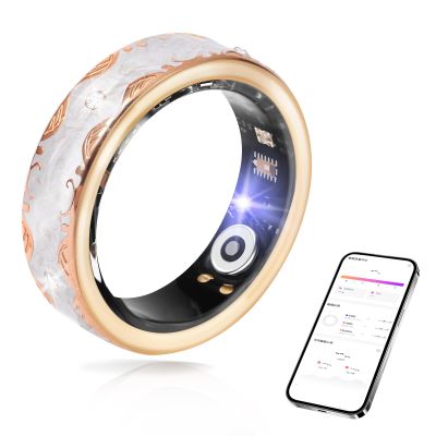 JIANVNUI Smart Ring for Women-Men,Tracks Heart Rate, Sleep, SpO2, HRV. 128 Sports Modes, IP68 Waterproof, Gesture Control, No Subscription, iOS & Android Compatible (10)