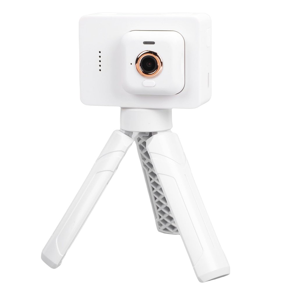 Wisoqu Thumb Camera, 1080P FHD Nature Wide Angle Lens with Electronic Image Stabilization, Magnetic Detachable Design, APP Control, with Tripod (White)