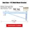 Customizable Steel Surveillance Mount for 3-Camera Security System, Anti-Rust Wall-Mounted Monitor Post, Durable Outdoor CCTV Accessory view 2