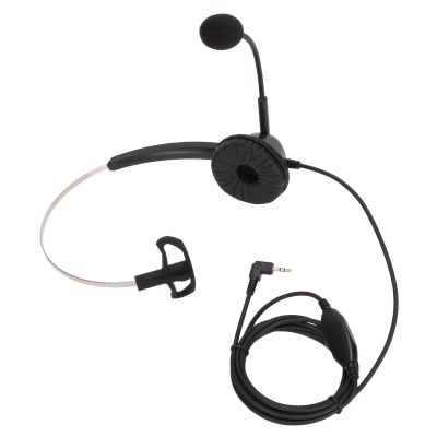 Spryflower H360-2.5VA Single Sided Headset, Black Monaural Headphones with Volume Adjustment, Noise Reduction Telephone Headset for Call Center, Office, Home, Compatible with 2.5mm Plug Dev