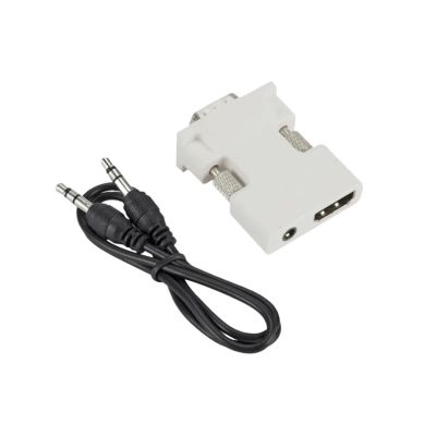 OBFGFRA New VGA to HDMI-Compatible Audio Video Converter 1080P HDMI-Compatible to VGA Adapter Cable for PC to HDTV Projector(HDMI to VGA White)