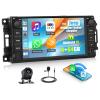 [4+64G] Android 15 Car Stereo for Jeep Wrangler/Dodge/Chrysler with Wireless Carplay&Android Auto,7 Inch Car Radio with Mirror Link,WiFi,GPS,Bluetooth,FM/RDS,SWC,32EQ,USB view 1