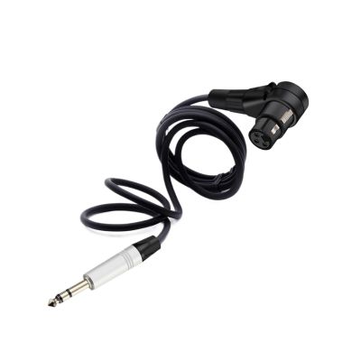 CTGFBUW 3PINs 6.35mm Connector Head 90 Degree Right Angle Male to Female Micphone Plug Audio Cable(Black Black,1m)