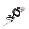 CTGFBUW 3PINs 6.35mm Connector Head 90 Degree Right Angle Male to Female Micphone Plug Audio Cable(Black Black,1m) view 2