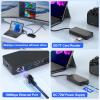 Surface Docking Station, 11-in-1 Surface Dock Dual Displays HDMI 4K@60HZ+VGA, Surface Pro Docking Station with Power Supply for Surface Pro 11/10/9/8/X/7/6/5/4/3, Book, Laptop, Go Dock view 4