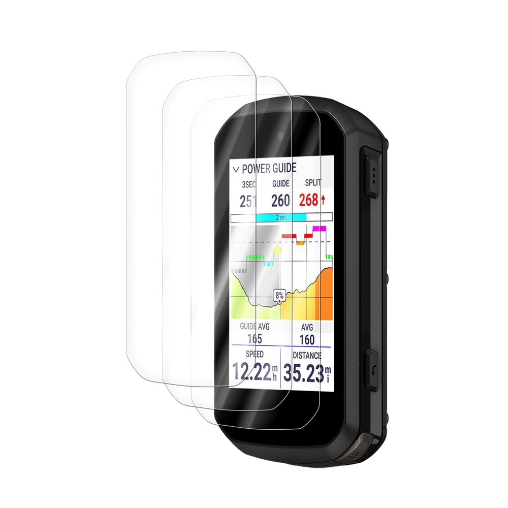 3Pack Screen Protector Compatible with Garmin Edge 550/850 GPS Bike ComputerTempered Glass Screen Protector, Anti Scratch, Bubble Free