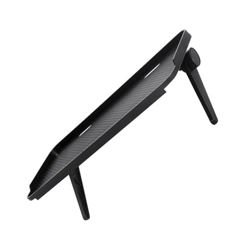 COHEALI Tv Screen Top Storage Shelf with Non-slip Surface and Perforated Design for Flat-screen Tvs and Computer Monitors Black Desktop Organizer for Media Devices and Office Use