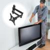 COHEALI Adjustable Monitor Holder with Dual Telescopic Arms and Tilt LCD Tv Wall Mount Bracket for Screens Swivel and Extendable Rack for Comfortable Viewing and Space Saving view 3