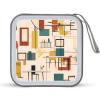 RLDOBOFE Mid Century Modern CD Case Holder Hard Plastic DVD Disc Storage Case Holder DVDs Wallet Holders with Zipper Disc Cases Storage Binder CD/DVD Case Wallet for Car Home Office Travel view 1
