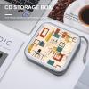 RLDOBOFE Mid Century Modern CD Case Holder Hard Plastic DVD Disc Storage Case Holder DVDs Wallet Holders with Zipper Disc Cases Storage Binder CD/DVD Case Wallet for Car Home Office Travel view 4