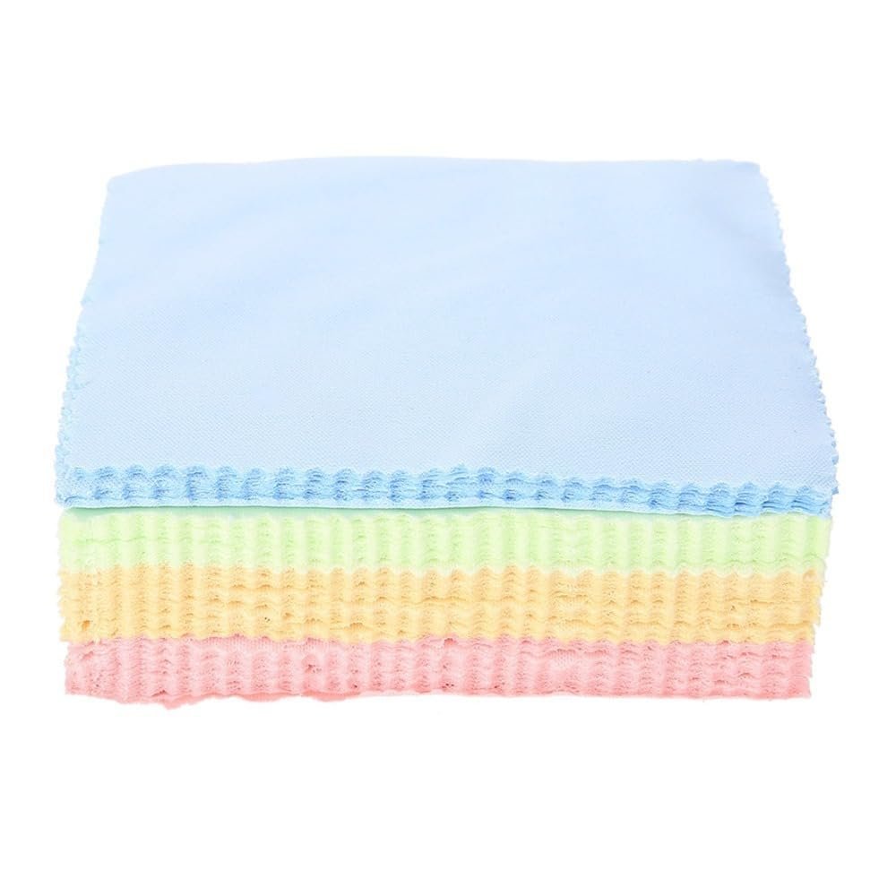 Chiffonade 100Pcs Jewelry Polishing Cloths Reusable Wiping Pads Microfiber Cleaning Cloths for Watches Glasses Accessories