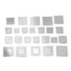 130pcs BGA Reballing Stencils, Universal BGA Rework Net Stencils Template, High Quality Stainless Steel Mesh with 6 Sizes for Laptop Desktop Graphics Card, Directly Heat Set Kit fo view 2