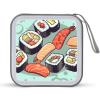 RLDOBOFE Sushi CD Case Holder Hard Plastic DVD Disc Storage Case Holder DVDs Wallet Holders with Zipper Disc Cases Storage Binder CD/DVD Case Wallet for Car Home Office Travel view 1