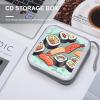 RLDOBOFE Sushi CD Case Holder Hard Plastic DVD Disc Storage Case Holder DVDs Wallet Holders with Zipper Disc Cases Storage Binder CD/DVD Case Wallet for Car Home Office Travel view 4