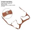 Camera Harness Strap Leather Double Shoulder, Adjustable Artificial Leather and Aluminum - Comfortable Weight Distribution, Secure Double Locking Buckle, Ideal for Digital and SL (Bow Type, Brown) view 4