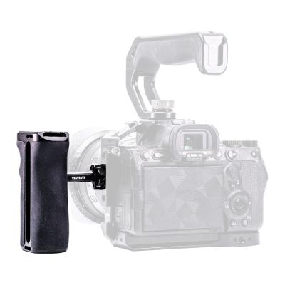 Camera Hand Grip & Top Handle with 3 Cold Shoes, Universal Ergonomic Silicone Handle for NATO Rail & 1/4" Camera Cage - Lightweight Aluminum Construction for Professional Filmmaking (Hand Grip)