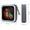 RLDOBOFE Splendid Fireworks CD Case Holder Hard Plastic DVD Disc Storage Case Holder DVDs Wallet Holders with Zipper Disc Cases Storage Binder CD/DVD Case Wallet for Car Home Office Travel view 2