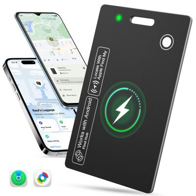 2026 New Dual Platform Wallet Tracker (Both iOS and Android) IP68 Bluetooth Smart Finder Card GPS Tracker for Bags Passport Works with Apple Find My (Apple MFi Certified) & Google Find My Device
