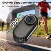 QMWLABS 64GB Magnetic Mini Body Camera with 1.5" Screen, 1080P 30fps Wearable Thumb Cam, 5H Hands-Free POV Recording for Sports, Riding, Vlog, Security, Pet & Home Monitoring (Black) view 2