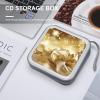 RLDOBOFE Gold Silk Christmas CD Case Holder Hard Plastic DVD Disc Storage Case Holder DVDs Wallet Holders with Zipper Disc Cases Storage Binder CD/DVD Case Wallet for Car Home Office Travel view 4