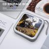 RLDOBOFE Steam Locomotive Train CD Case Holder Hard Plastic DVD Disc Storage Case Holder DVDs Wallet Holders with Zipper Disc Cases Storage Binder CD/DVD Case Wallet for Car Home Office Travel view 4