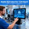 15 inch Embedded-Industrial-Panel-PC, Win11 Pro 10 Point Capacitive Industrial-Touch-Screen-Panel-Computer PC, Core I3-7100U / 8GB-DDR3 RAM 512GB SSD, IPS, 2xUSB3.0, 2xUSB2.0, HDMI, VGA, LAN, 2xRS232 view 3