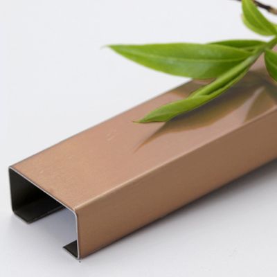 Metal Cable Hider,Floor Cable Concealer,Square Stainless Steel Decorative Cables Management Raceway,Self-Adhesive Wire Cord Hider,Cord Covers for Wall Floor,Lamp Cable Cover(Brushed Rose,1.2x0.6in)