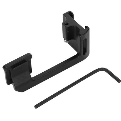 Cold Shoe Mount Bracket, Aluminum Alloy Camera Hot Shoe Expansion Accessory for A6000 / A6300 / A6400 / A6500, Silver, 1 - Pack Secure External Mic & LED Flash with Rubber Pad