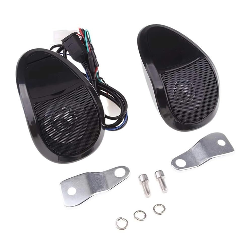Ouyniei Black Motorcycle Audio Player/Speaker, Compatible with Motorcycles and Scooters Parts Replacement