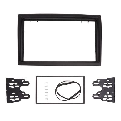 2 Din Car Stereo Fascia Panel Frame, Black, Dashboard Mounting Trim Kit for Citroen Jumper 2006 + - Precision Fit, Durable ABS Plastic, Easy Installation