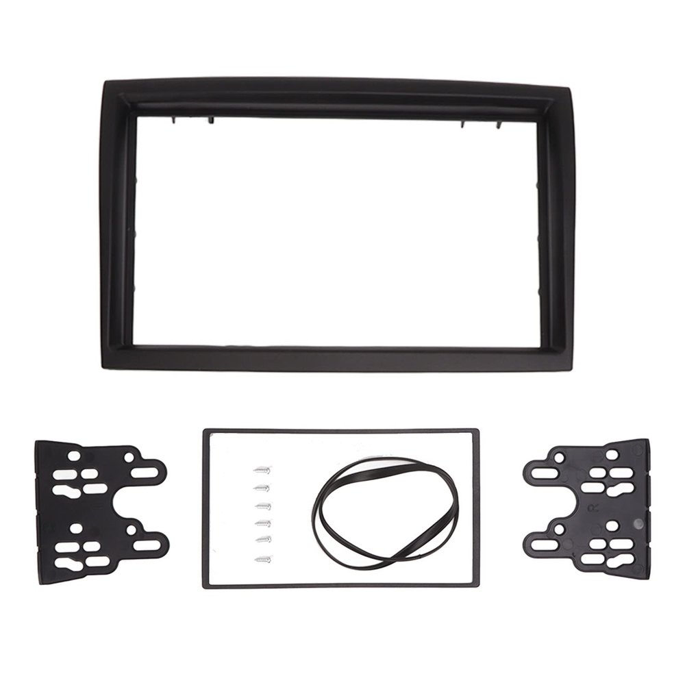 2 Din Car Stereo Fascia Panel Frame, Black, Dashboard Mounting Trim Kit for Citroen Jumper 2006 + - Precision Fit, Durable ABS Plastic, Easy Installation