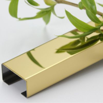 Metal Cable Hider,Floor Cable Concealer,Square Stainless Steel Decorative Cables Management Raceway,Self-Adhesive Wire Cord Hider,Cord Covers for Wall Floor,Lamp Cable Cover(Gold,0.8x0.4in)