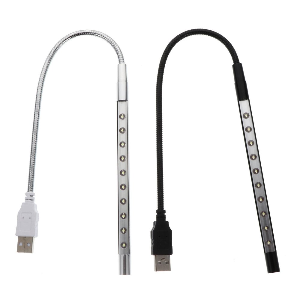 ARTIBETTER 2PCS USB Powered Flexible Reading Lamp Bedside Light Eye Protection for Night Reading Sewing and Computer Use Portable Book Light Random Color