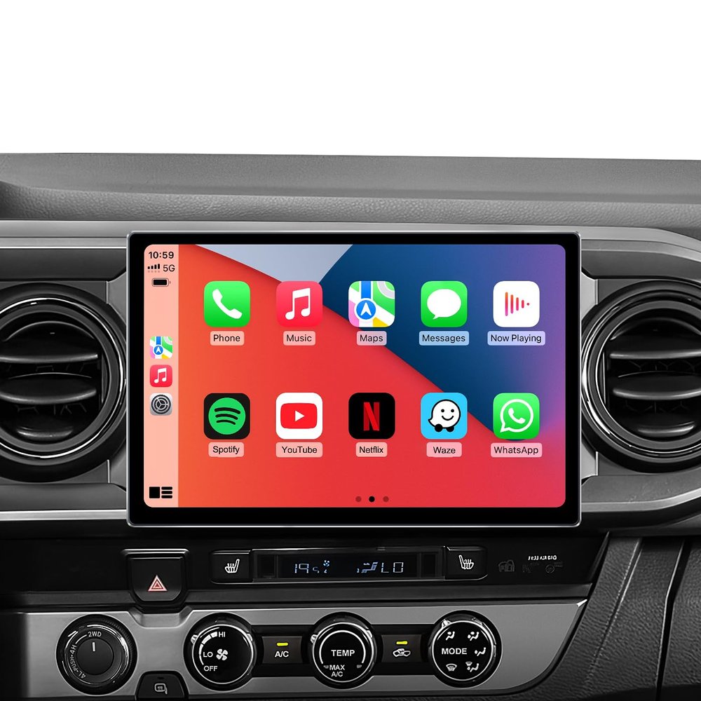 11.5'' Car Radio Stereo Upgrade for Toyota Tacoma 2016-2023 Wireless CarPlay Android Auto | 5G WiFi GPS Navigation | IPS HD Touchscreen | Bluetooth/FM/SWC | Plug & Play with 1080P Backup Camera