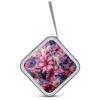 BTCOWZRV Purple And Pink Flowers CD Case 40 Capacity Hard Plastic DVD Case Portable Zipper CD Cases Holder Large Storage Disc Wallet Bag DVD Disc Cases Storage Binder Home Travel view 3