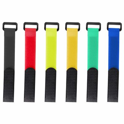 6 Pack Adjustable Nylon Hook and Loop Fastener Straps for Cords Umbrellas Storage Tools (20x500mm)