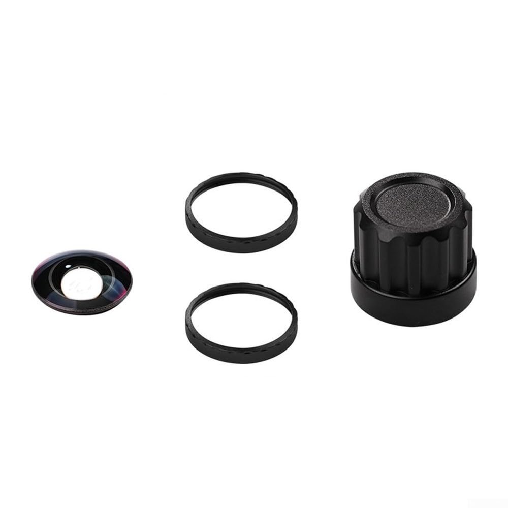 For Insta360 X5 Replacement Lens Set, HD Optical Glass, Black, Red, Silver, Blue(red)