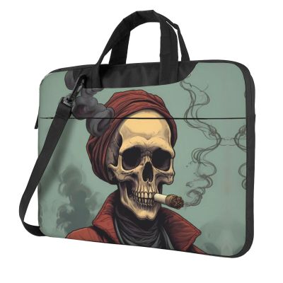 WZYWHJ 13 inch Handsome skull Picture Laptop Bag - with Soft Interior, Multiple Pockets - Ideal for Men, Travel and Business