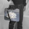 WZYWHJ 15.6 inch Handmade Lotus Picture Laptop Bag - with Soft Interior, Multiple Pockets - Ideal for Men, Travel and Business view 2